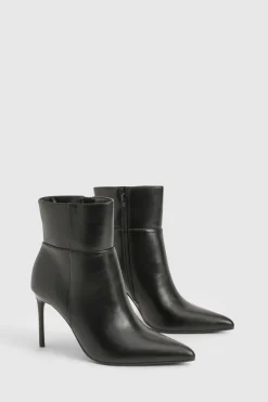 Bottes montantes pour mollet à talon stiletto et bout pointu