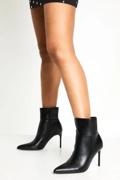 Bottes montantes pour mollet à talon stiletto et bout pointu