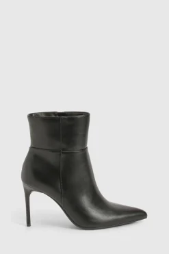 Bottes montantes pour mollet à talon stiletto et bout pointu