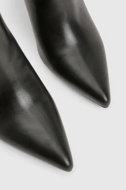 Bottes montantes pour mollet à talon stiletto et bout pointu