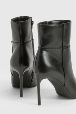 Bottes montantes pour mollet à talon stiletto et bout pointu