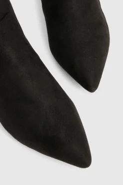 boohoo Bottes montantes pour pieds larges, à talon bas et bout pointu< Bottes|Bottes Hautes