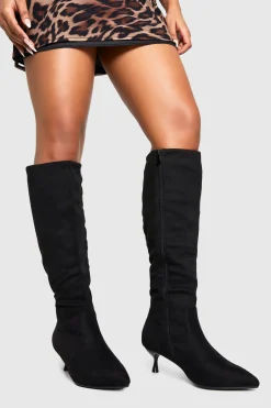 boohoo Bottes montantes pour pieds larges, à talon bas et bout pointu< Bottes|Bottes Hautes