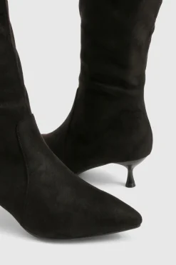 boohoo Bottes montantes pour pieds larges, à talon bas et bout pointu< Bottes|Bottes Hautes