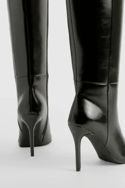 Bottes montantes stilettos à bout pointu