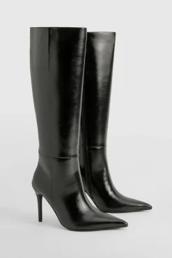 Bottes montantes stilettos à bout pointu