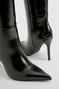 Bottes montantes stilettos à bout pointu