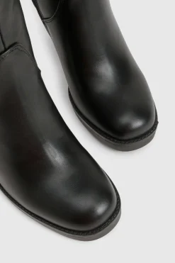 Bottes montantes stretch à plateforme