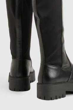 boohoo Bottes montantes stretch à plateforme< Bottes|Bottes Hautes