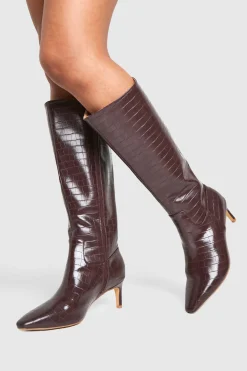 Bottes montantes à talon bas Wide Fit Croc