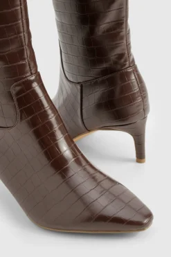 Bottes montantes à talon bas Wide Fit Croc