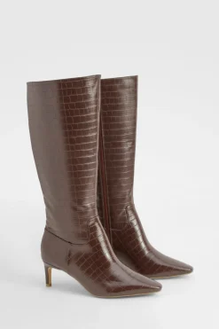 Bottes montantes à talon bas Wide Fit Croc