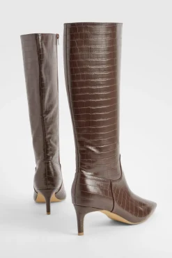 Bottes montantes à talon bas Wide Fit Croc
