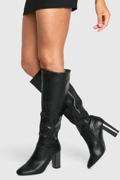 boohoo Bottes Montantes À Talon Bloc< Bottes|Bottes Hautes
