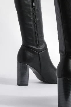 boohoo Bottes Montantes À Talon Bloc< Bottes|Bottes Hautes