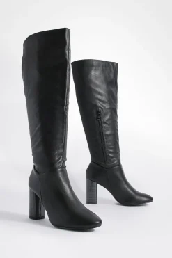 boohoo Bottes Montantes À Talon Bloc< Bottes|Bottes Hautes