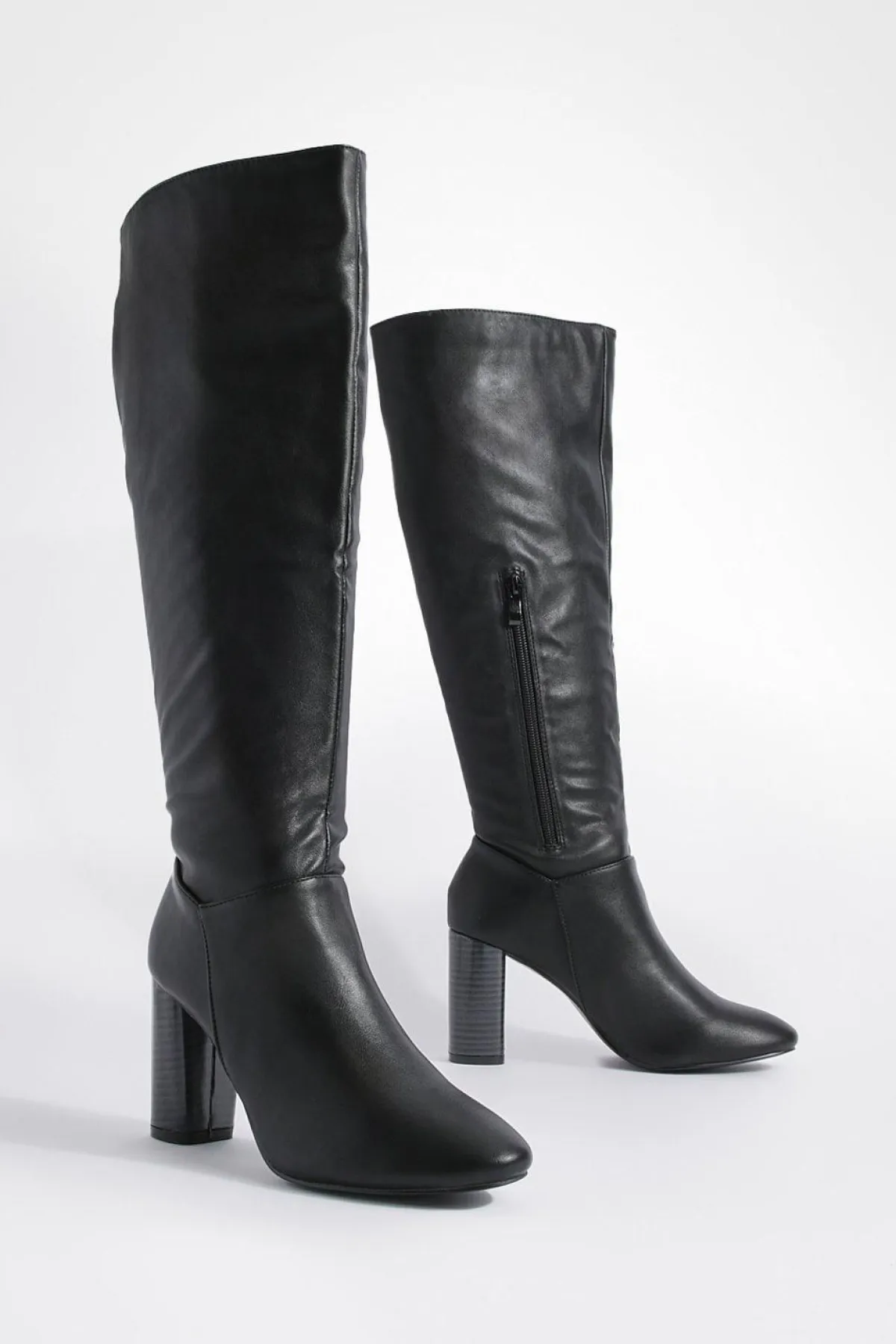 boohoo Bottes Montantes À Talon Bloc< Bottes|Bottes Hautes