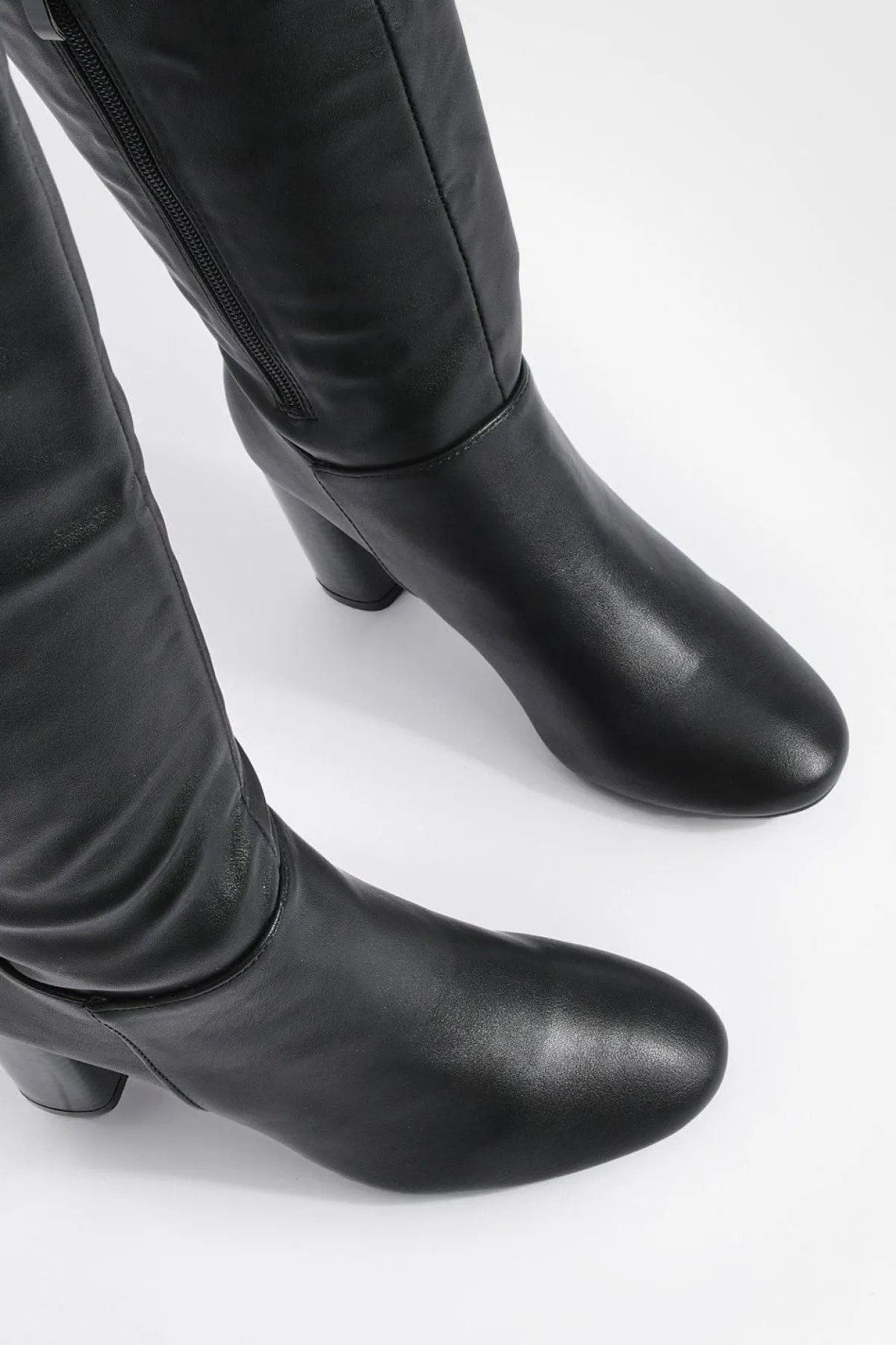 boohoo Bottes Montantes À Talon Bloc< Bottes|Bottes Hautes