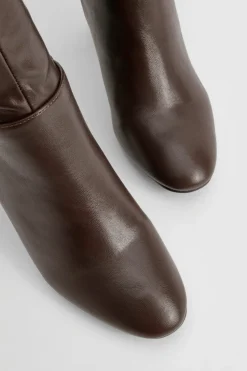 boohoo Bottes Montantes À Talon Bloc< Looks Chocolat|Bottes