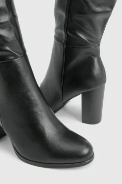 Bottes montantes à talon bloc pour pieds larges