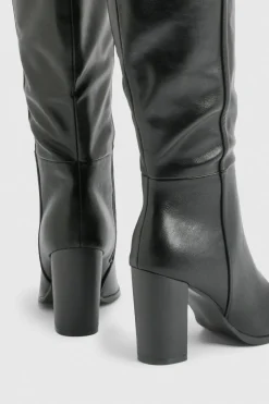 Bottes montantes à talon bloc pour pieds larges