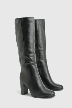 Bottes montantes à talon bloc pour pieds larges