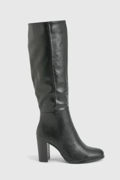 Bottes montantes à talon bloc pour pieds larges