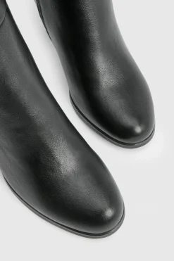 Bottes montantes à talon bloc pour pieds larges