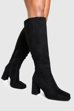 Bottes montantes à talon bloc pour pieds larges