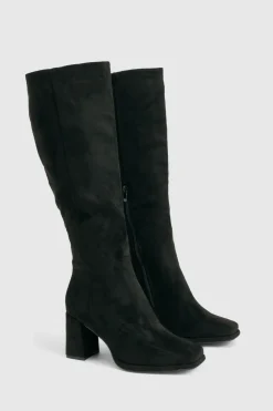 Bottes montantes à talon bloc pour pieds larges