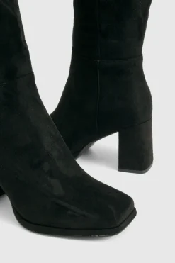 Bottes montantes à talon bloc pour pieds larges