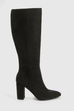 boohoo Bottes montantes à talons hauts en Faux Suede< Bottes|Bottes En Daim