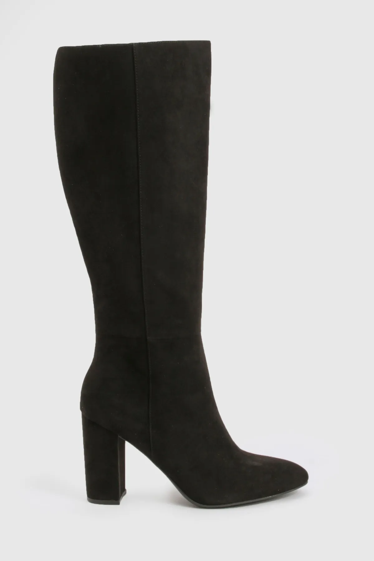 boohoo Bottes montantes à talons hauts en Faux Suede< Bottes|Bottes En Daim