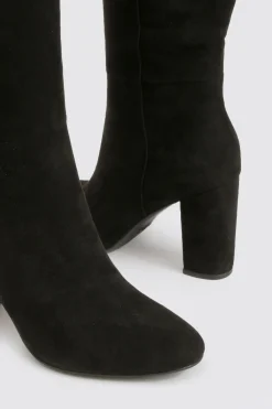 boohoo Bottes montantes à talons hauts en Faux Suede< Bottes|Bottes En Daim