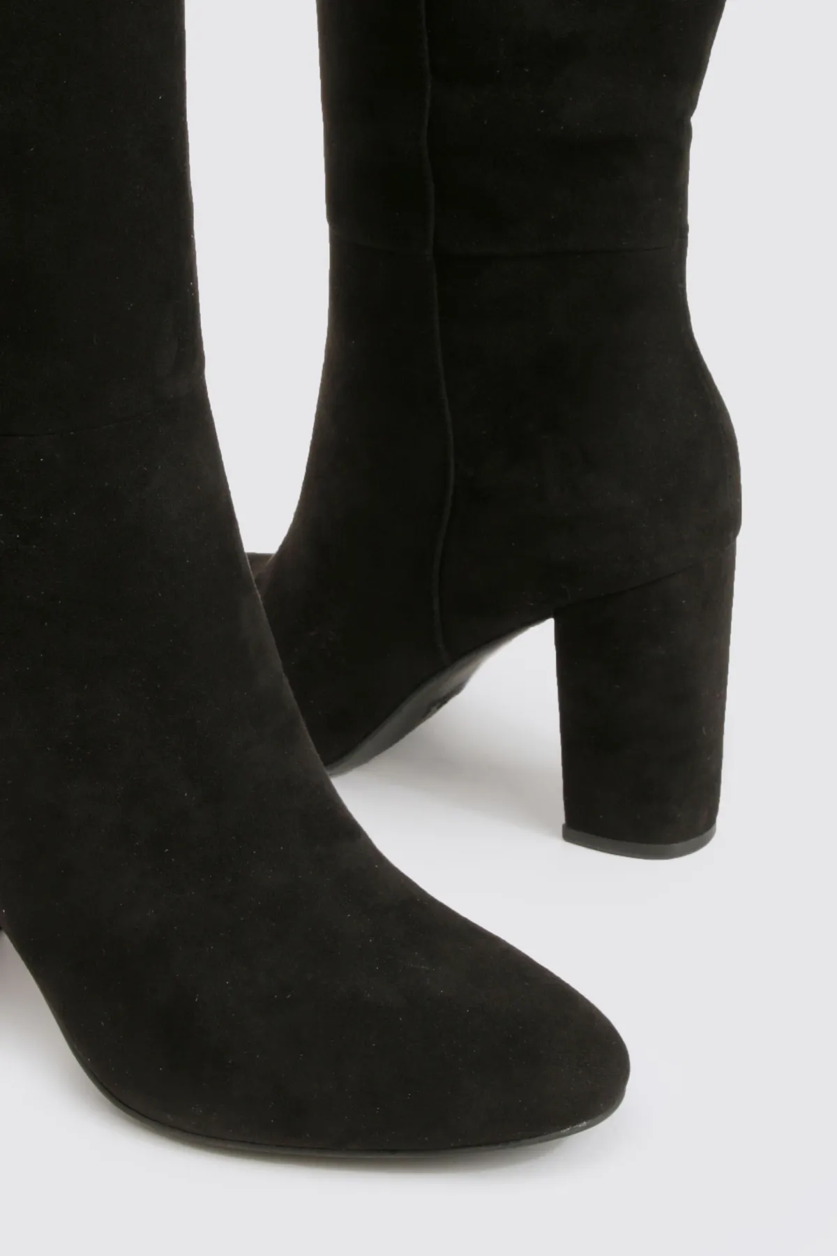 boohoo Bottes montantes à talons hauts en Faux Suede< Bottes|Bottes En Daim