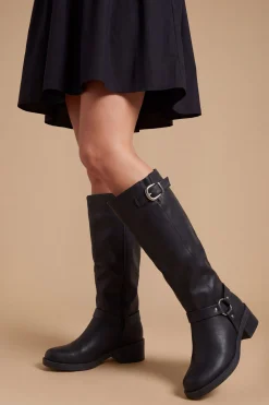 Dorothy Perkins Bottes Motardes Bonnie À Boucles En Synthétique Coupe Large< Bottes|Bottes En Daim