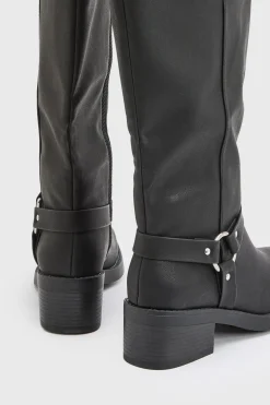 Dorothy Perkins Bottes Motardes Bonnie À Boucles En Synthétique Coupe Large< Bottes|Bottes En Daim