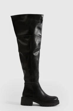 Bottes Épaisses Montant Au-Dessus du Genou