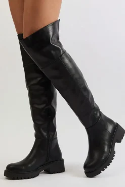 Bottes Épaisses Montant Au-Dessus du Genou
