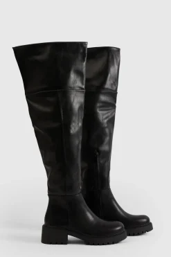 Bottes Épaisses Montant Au-Dessus du Genou