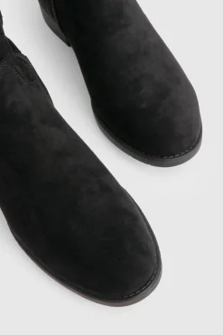 Bottes par-dessus le genou extensibles en suédé synthétique