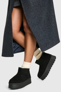 Bottes À Plateforme Doublées De Synthétique