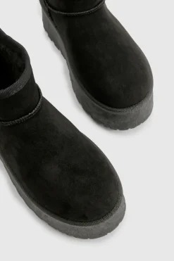 Bottes À Plateforme Doublées De Synthétique
