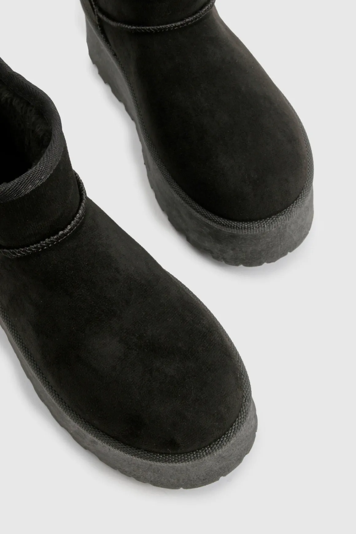 Bottes À Plateforme Doublées De Synthétique