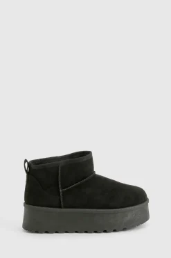 Bottes À Plateforme Doublées De Synthétique
