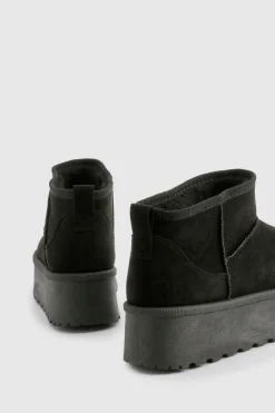 Bottes À Plateforme Doublées De Synthétique