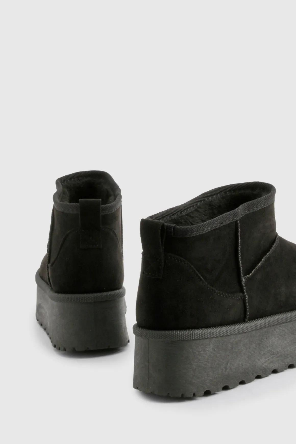 Bottes À Plateforme Doublées De Synthétique