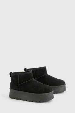 Bottes À Plateforme Doublées De Synthétique
