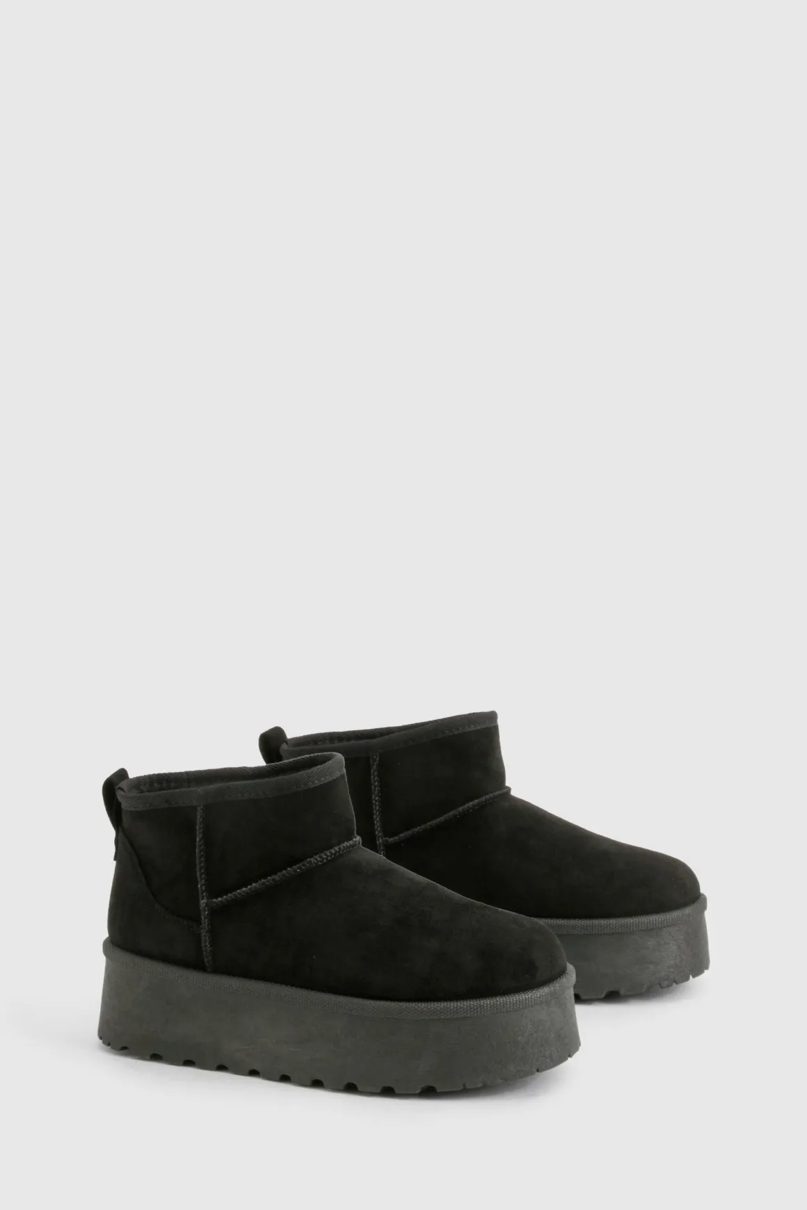Bottes À Plateforme Doublées De Synthétique