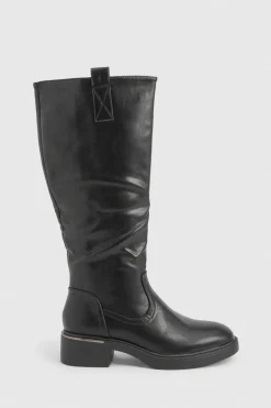 boohoo Bottes plates hautes jusqu'aux genoux chunky< Bottes|Bottes Hautes